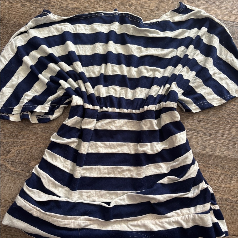 Annabelle Navy and White Striped Top